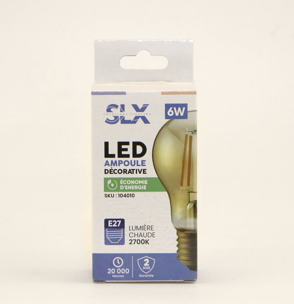 Ampoule verre ambré -  6W A60 E27 2700K - Livraison en gros en Afrique