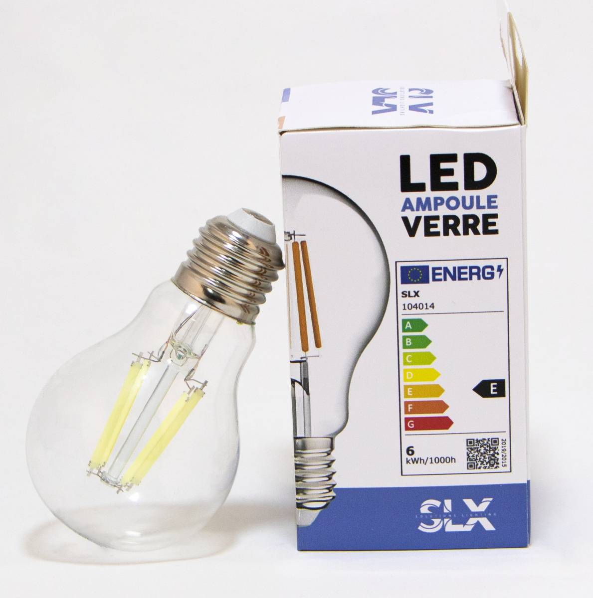 Ampoule verre transparent en gros 6W A60 E27 2700K - Livraison en Afrique